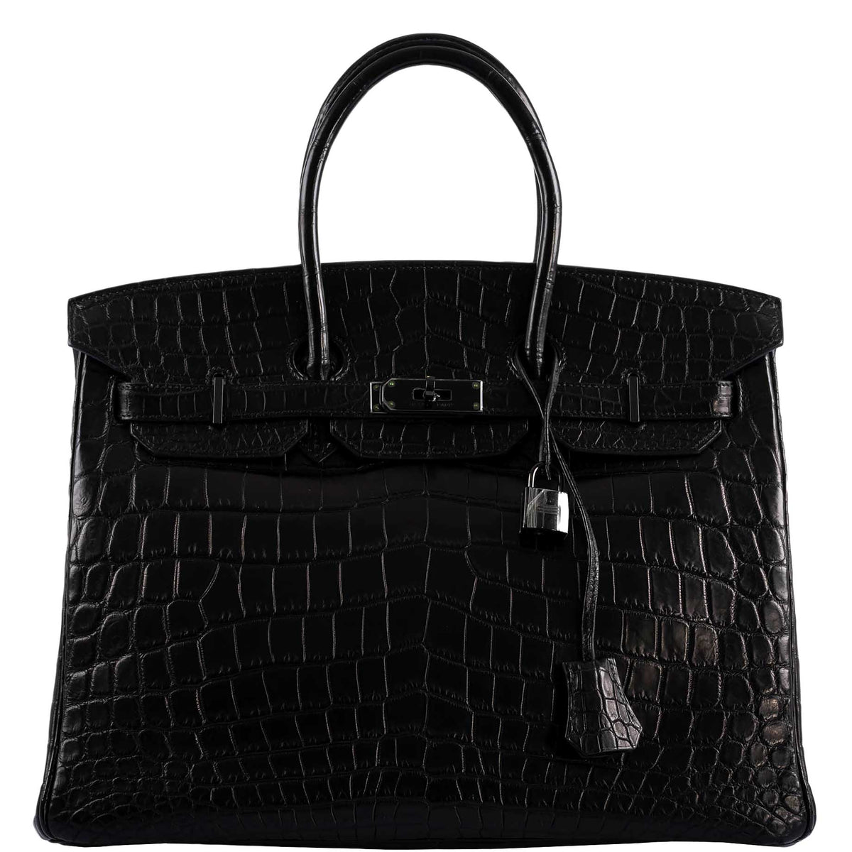 Hermes Birkin 35 SO BLACK Matte Alligator PVD Hardware Hermes