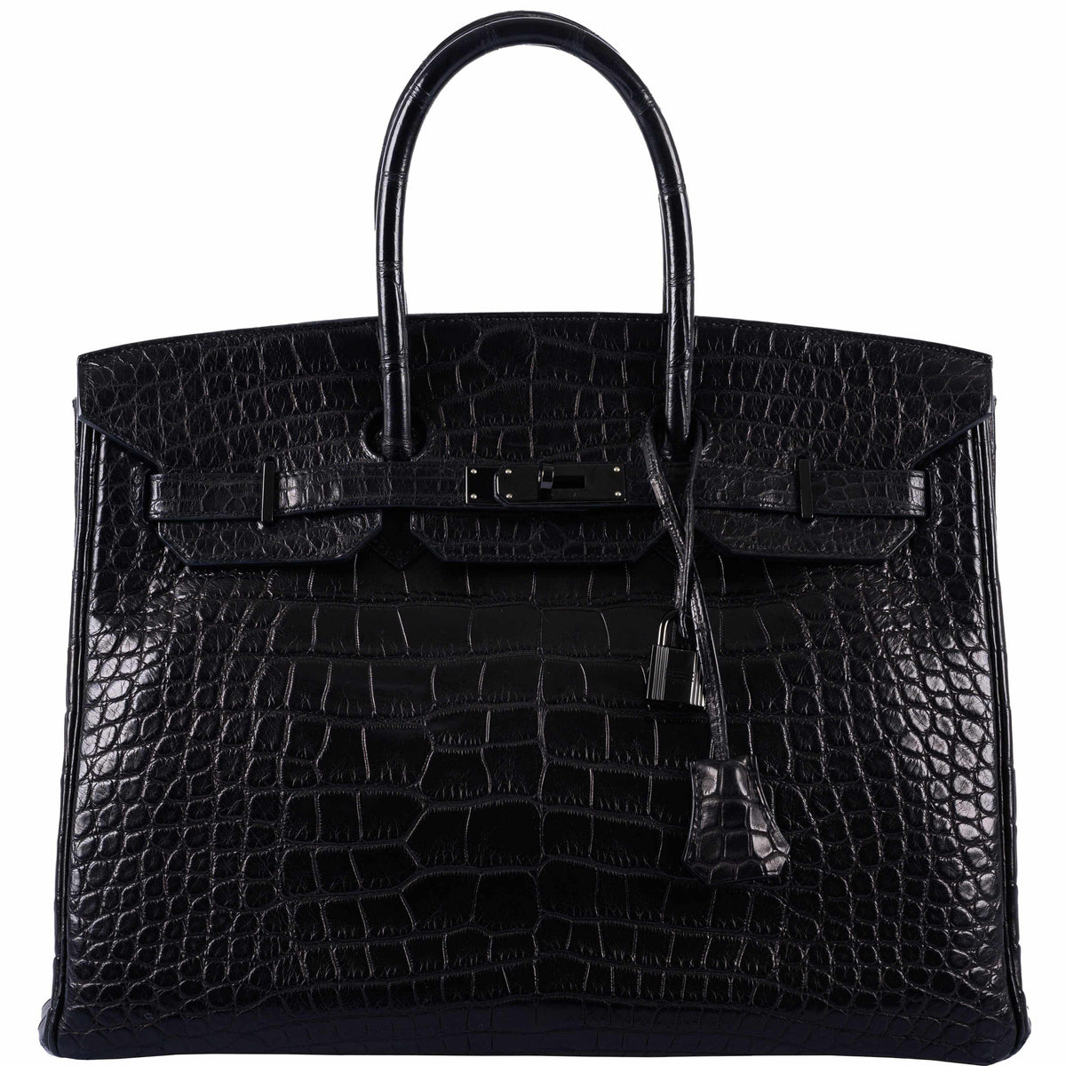 Hermes Birkin 35 SO BLACK Matte Alligator PVD Hardware Hermes