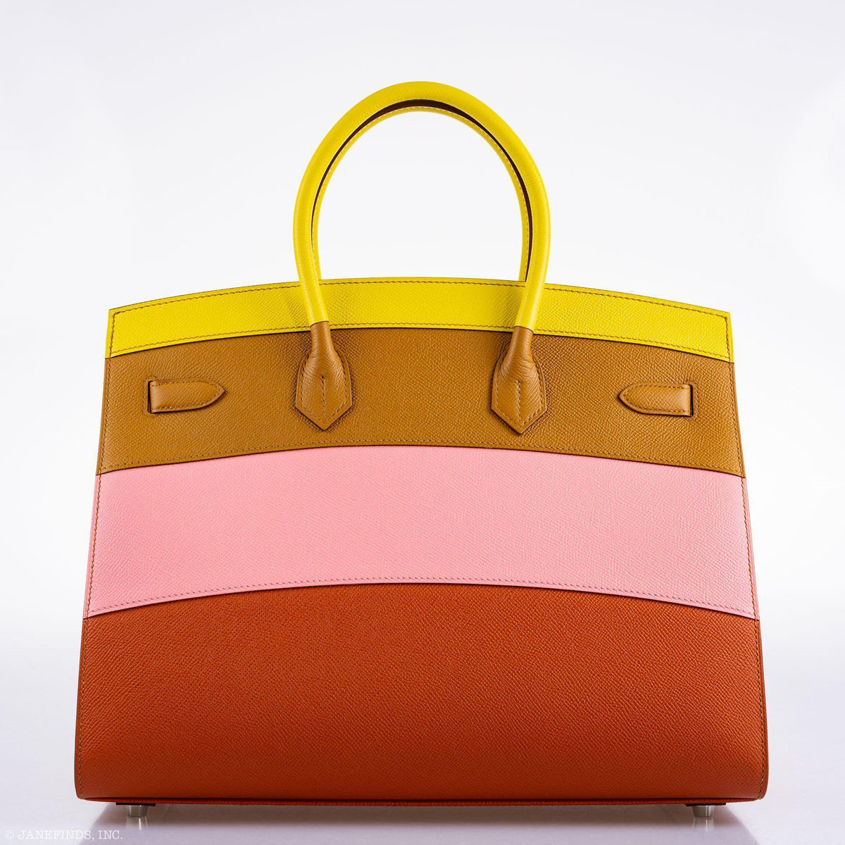 Hermes Birkin 35 Sellier "Sunrise" Rainbow Epsom Palladium Hardware Hermes
