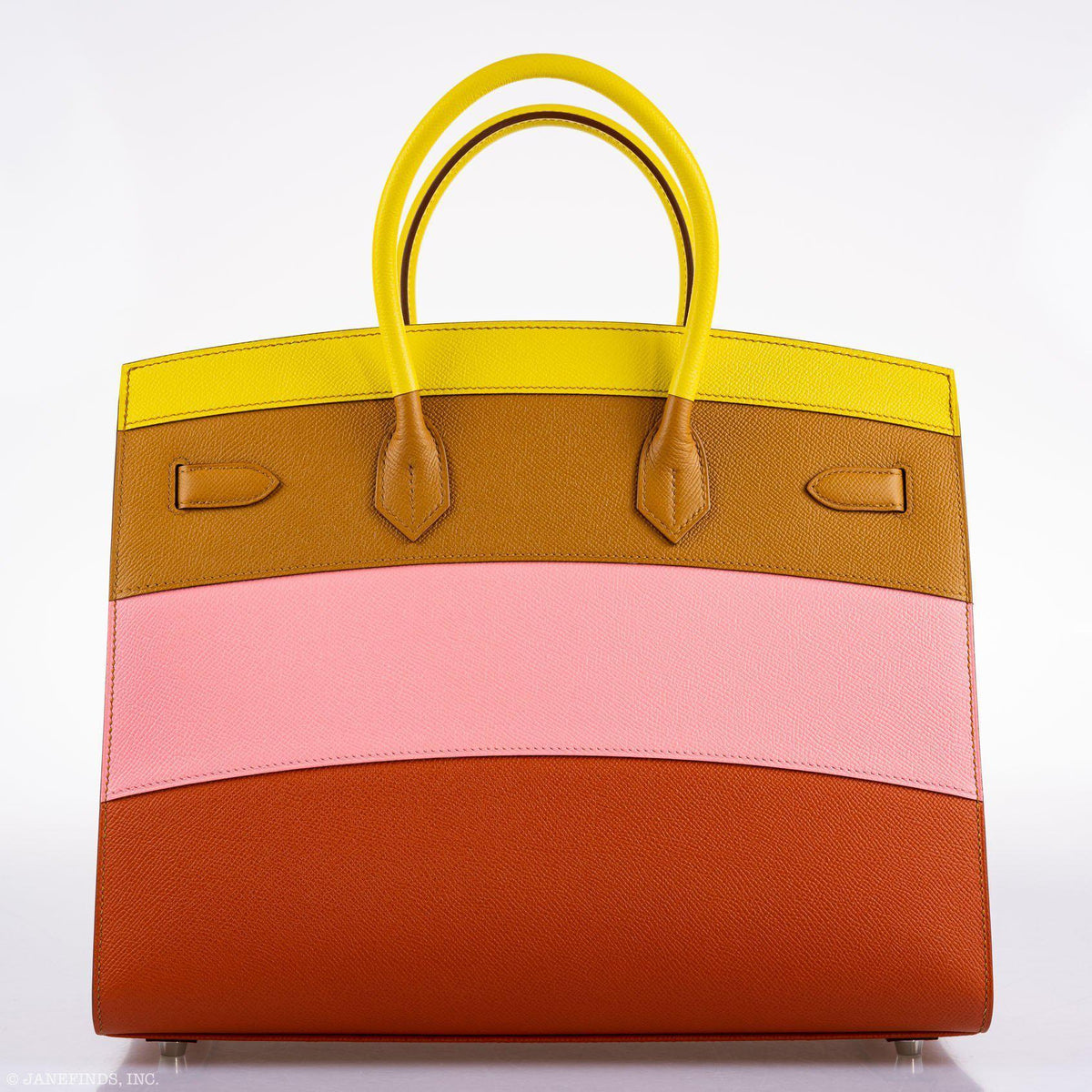 Hermes Birkin 35 Sellier "Sunrise" Rainbow Epsom Palladium Hardware Hermes