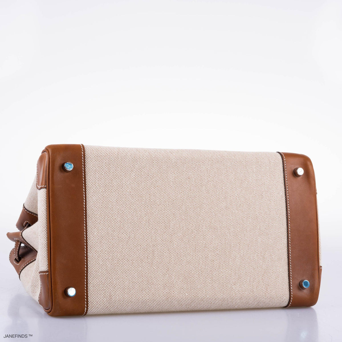 Hermes Birkin 35 Toile & Barenia with Palladium Hardware Hermes