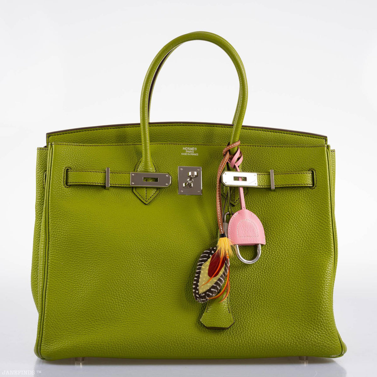 Hermes Birkin 35 Vert Anis Togo with Palladium Hardware Hermes