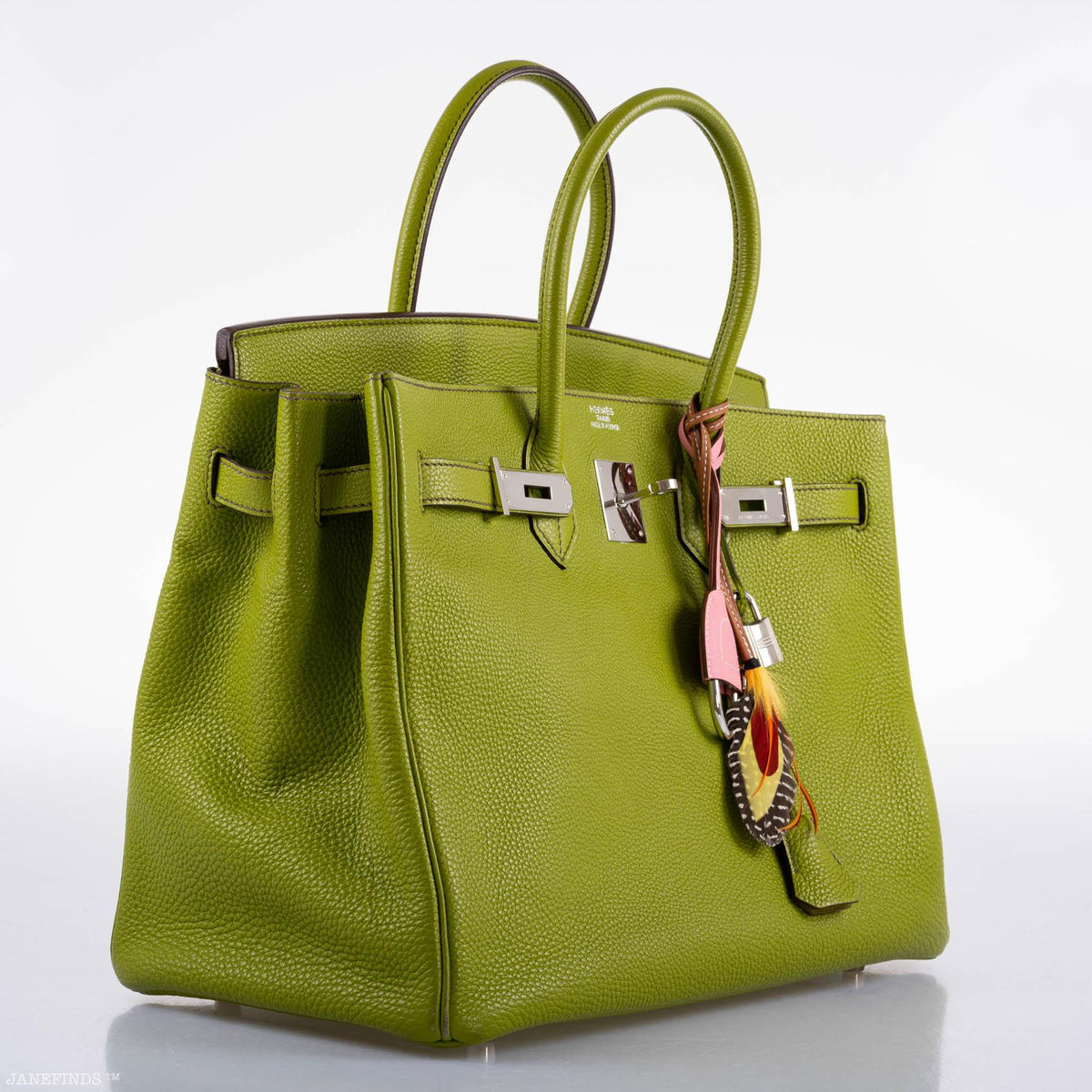 Hermes Birkin 35 Vert Anis Togo with Palladium Hardware Hermes
