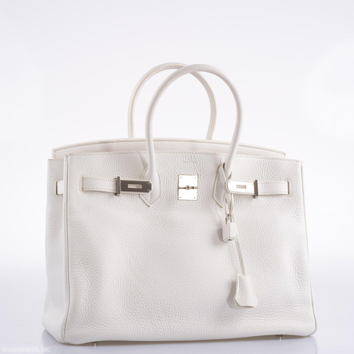 Hermes Birkin 35 White Clemence leather Palladium Hardware Hermes