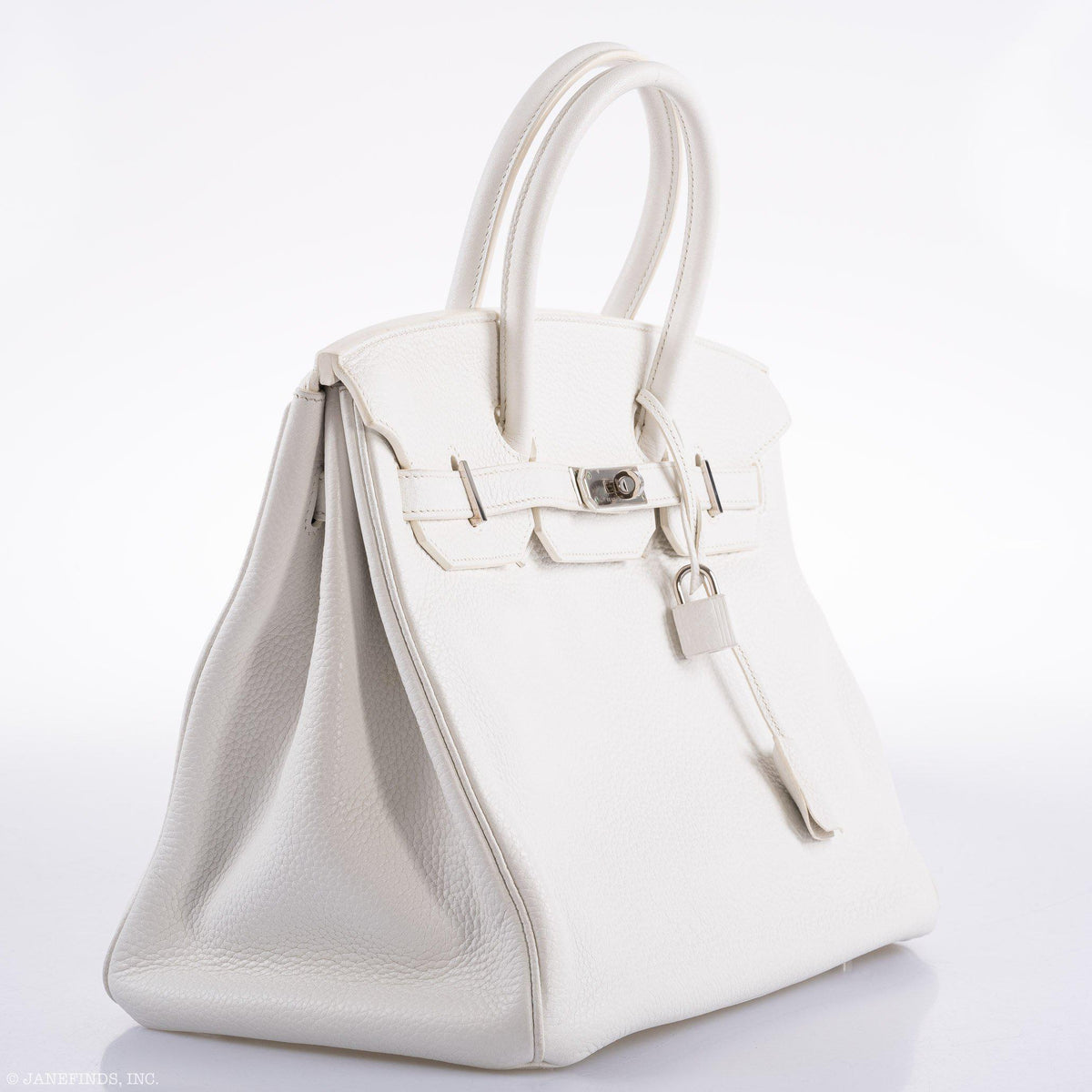 Hermes Birkin 35 White Clemence leather Palladium Hardware Hermes