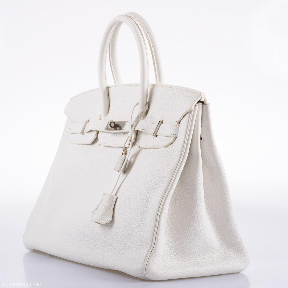 Hermes Birkin 35 White Clemence leather Palladium Hardware Hermes