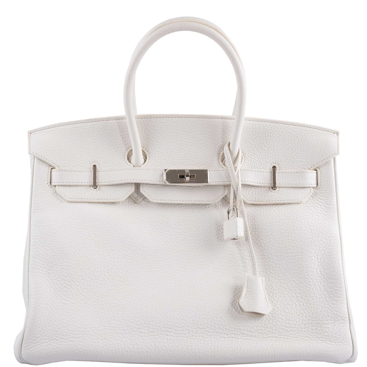Hermes Birkin 35 White Clemence leather Palladium Hardware Hermes
