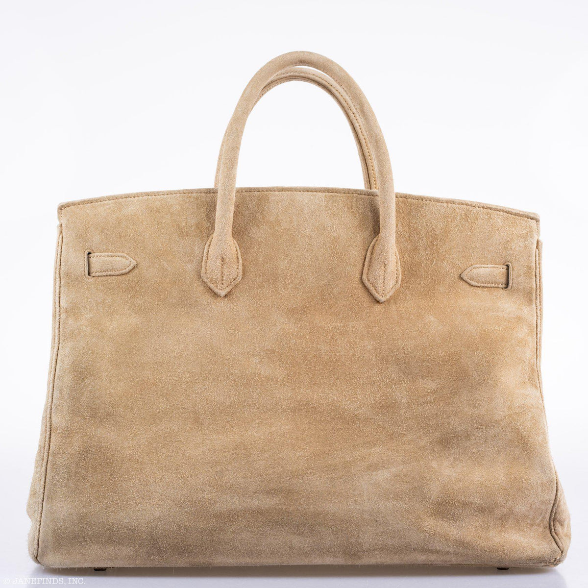 Hermes Birkin 40 Beige Veau Doblis Suede with Gold Hardware Hermes