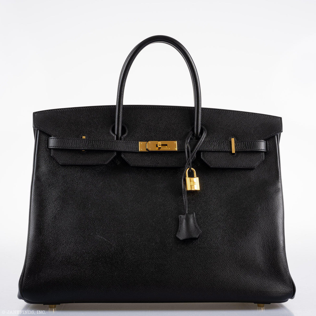 Hermes Birkin 40 Black Epsom Leather Gold Hardware Hermes
