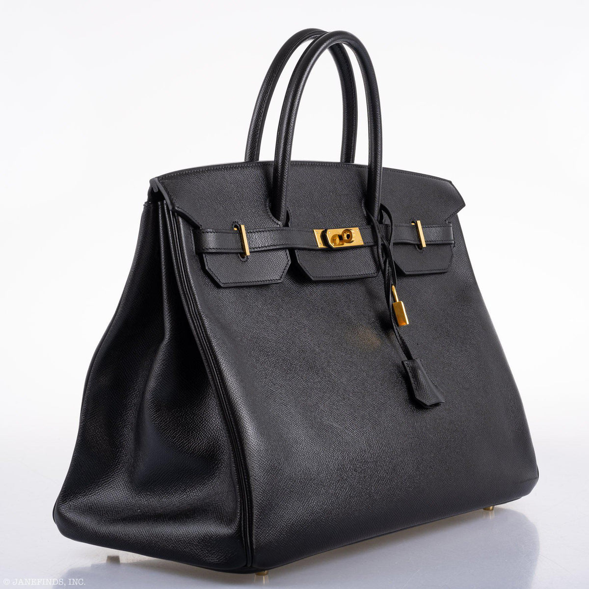 Hermes Birkin 40 Black Epsom Leather Gold Hardware Hermes
