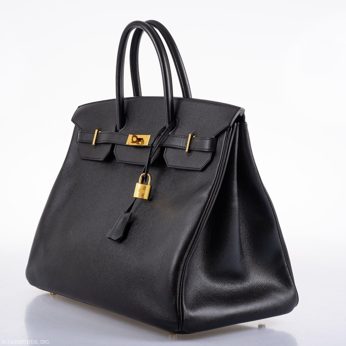 Hermes Birkin 40 Black Epsom Leather Gold Hardware Hermes