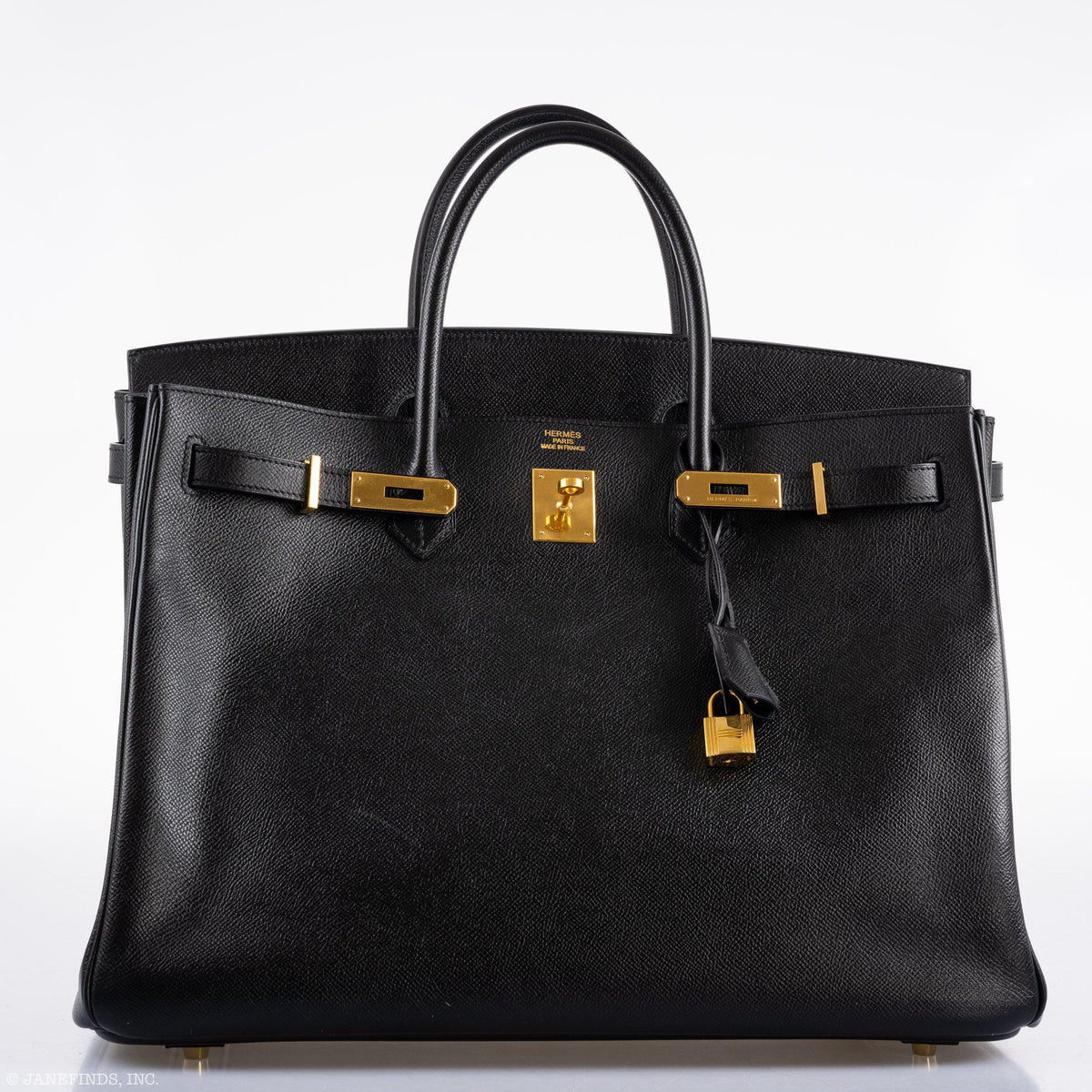 Hermes Birkin 40 Black Epsom Leather Gold Hardware Hermes
