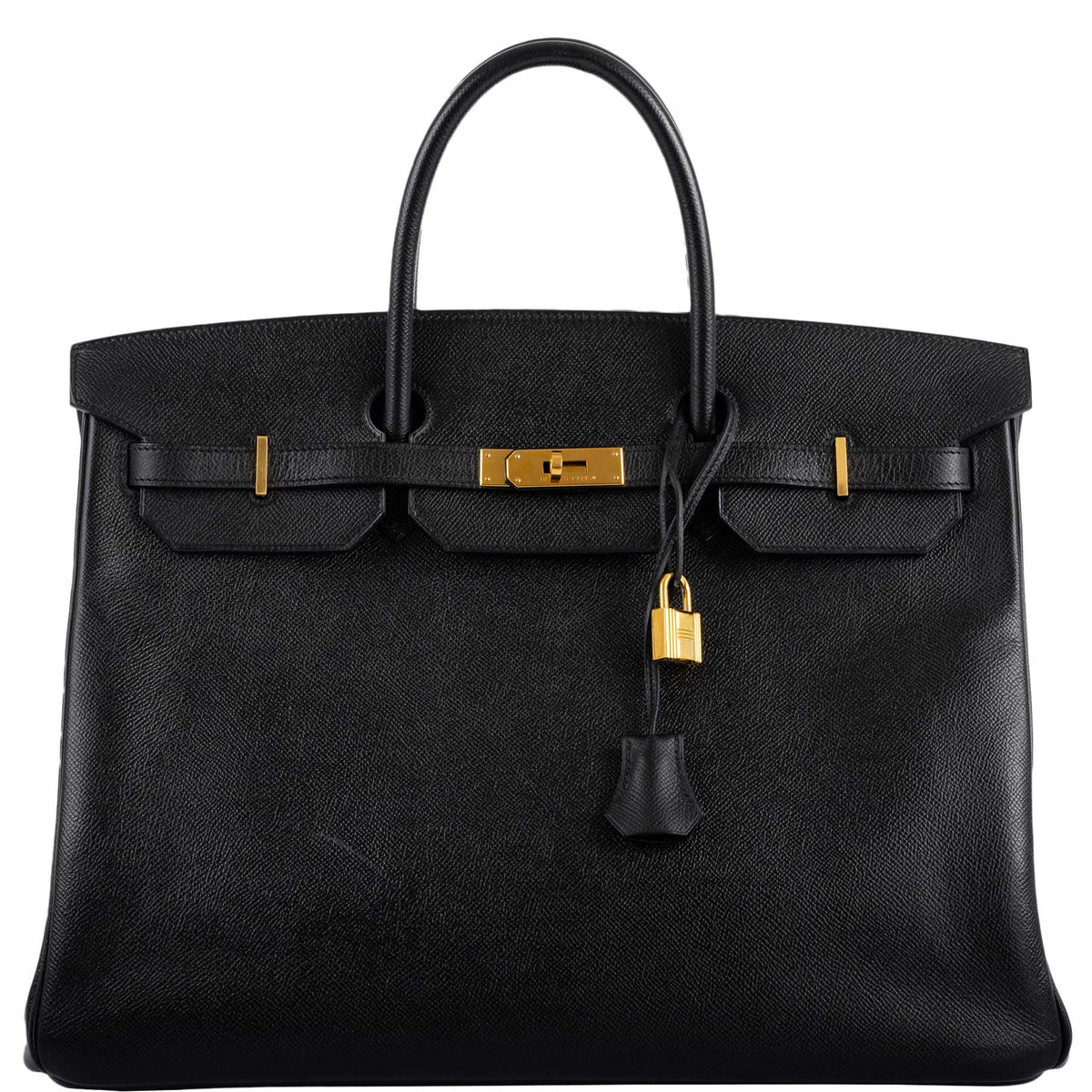 Hermes Birkin 40 Black Epsom Leather Gold Hardware Hermes