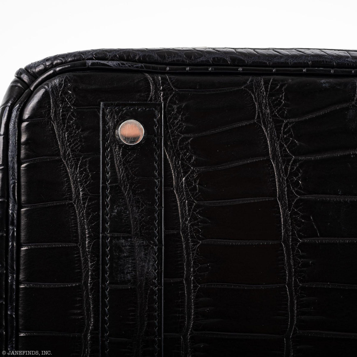 Hermes Birkin 40 Black Matte Porosus Crocodile Palladium Hardware Hermes
