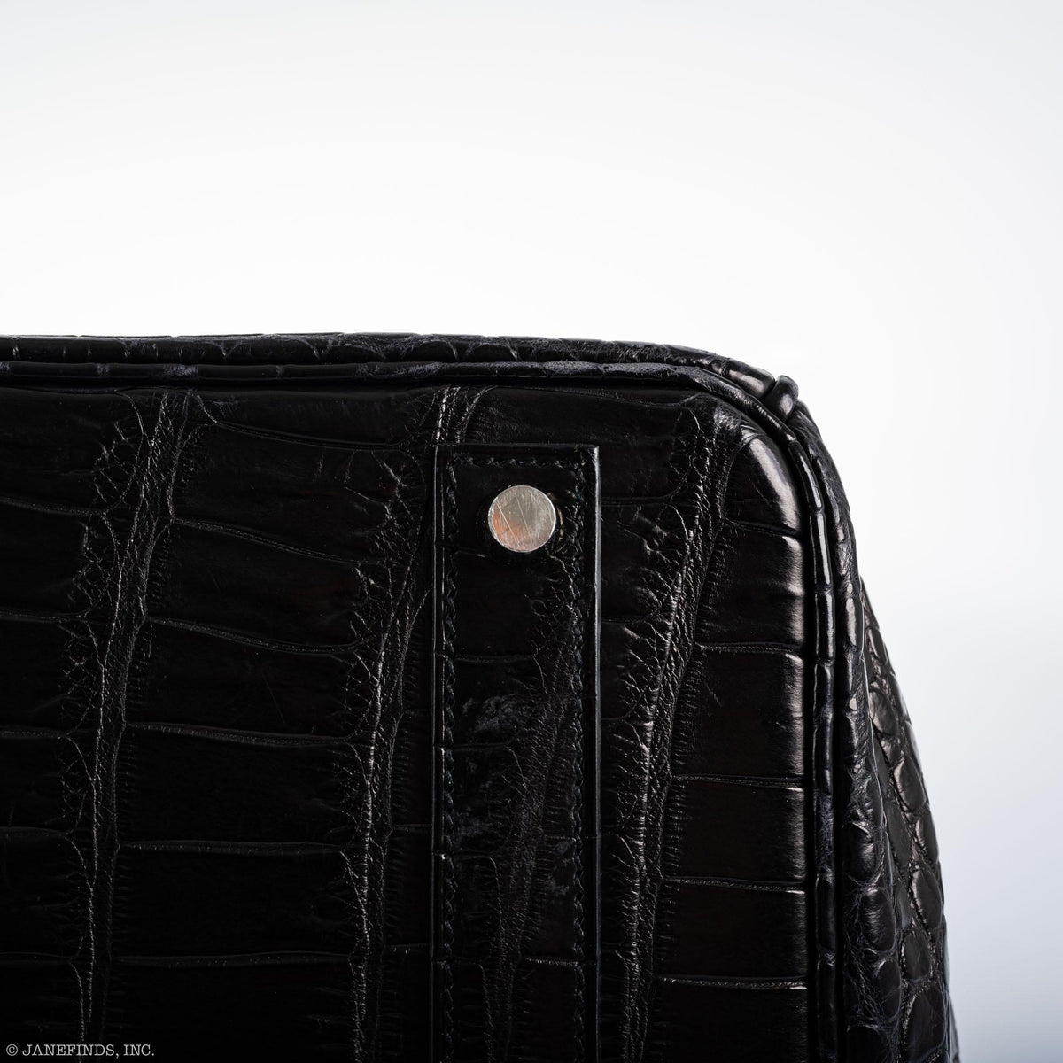 Hermes Birkin 40 Black Matte Porosus Crocodile Palladium Hardware Hermes