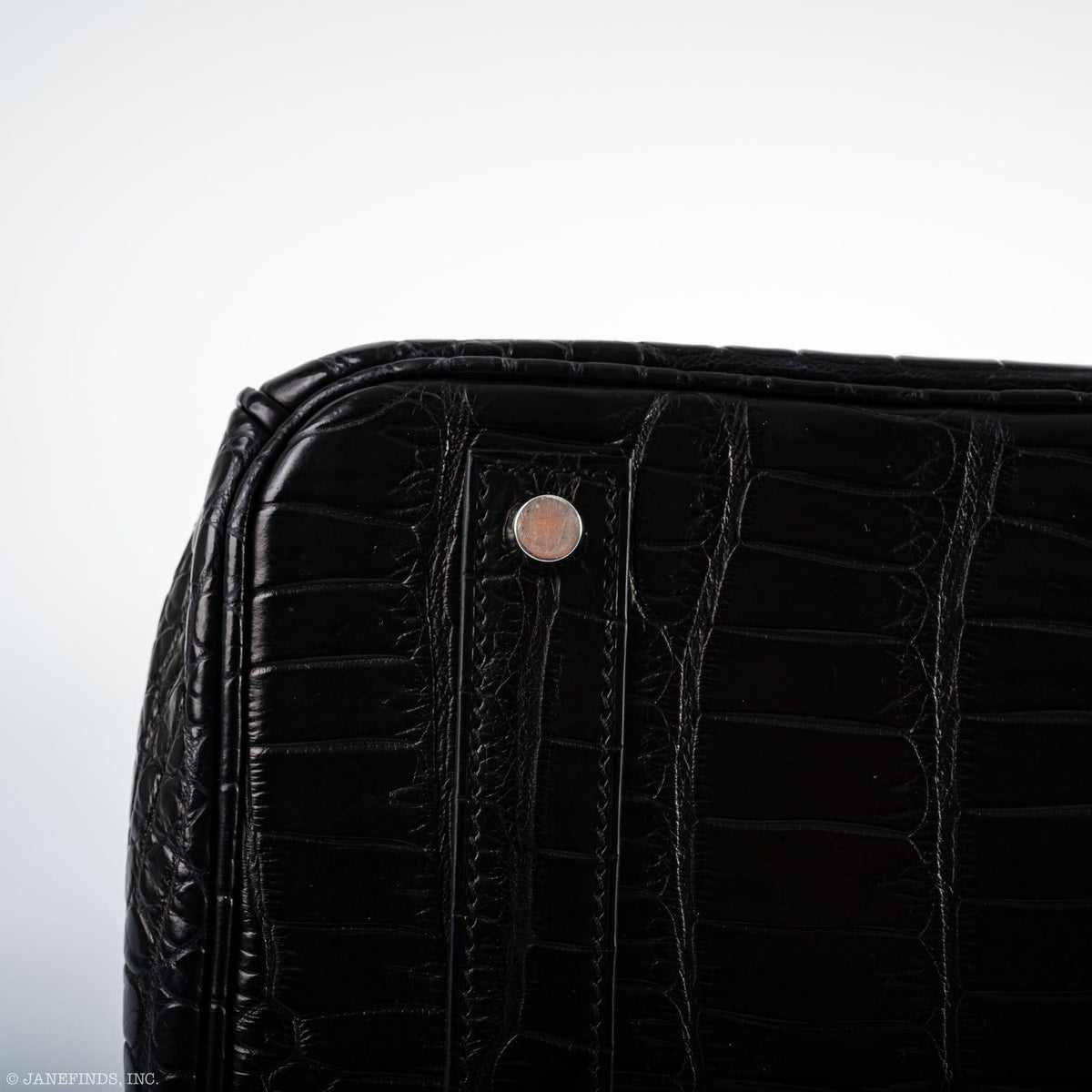 Hermes Birkin 40 Black Matte Porosus Crocodile Palladium Hardware Hermes