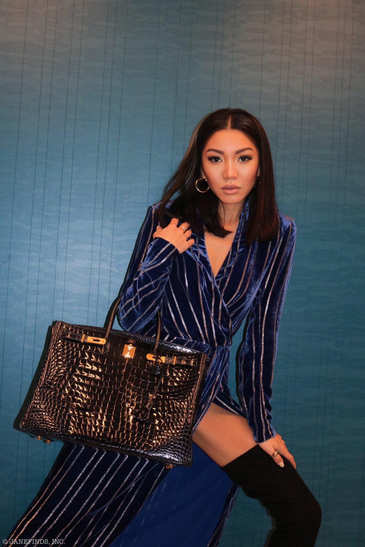 Hermes Birkin 40 Blue Nuit Porosus Crocodile Gold Hardware Hermes