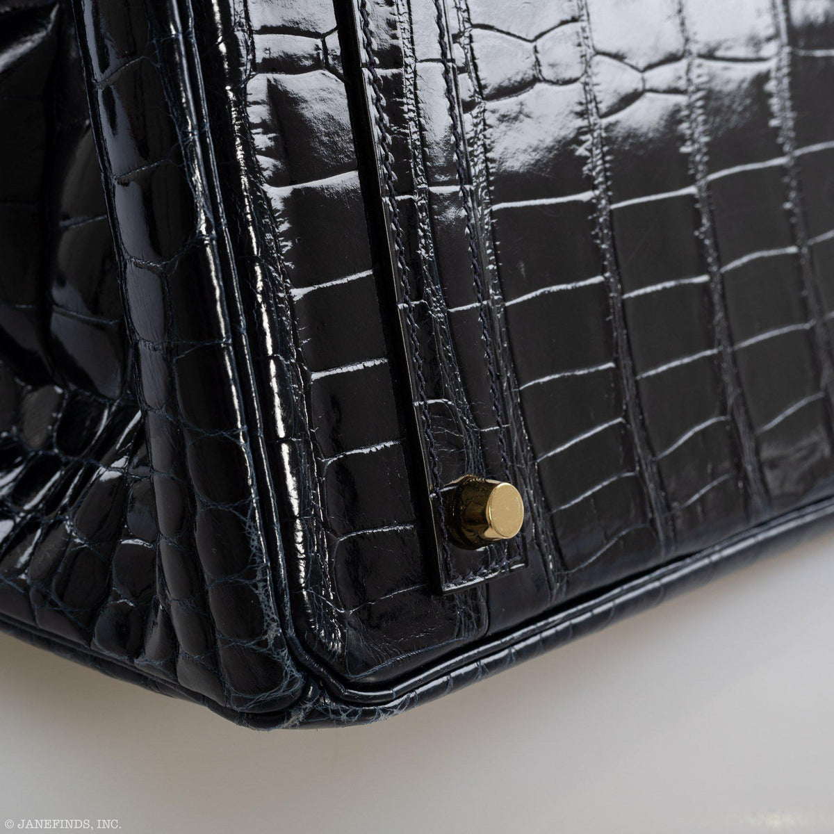 Hermes Birkin 40 Blue Nuit Porosus Crocodile Gold Hardware Hermes