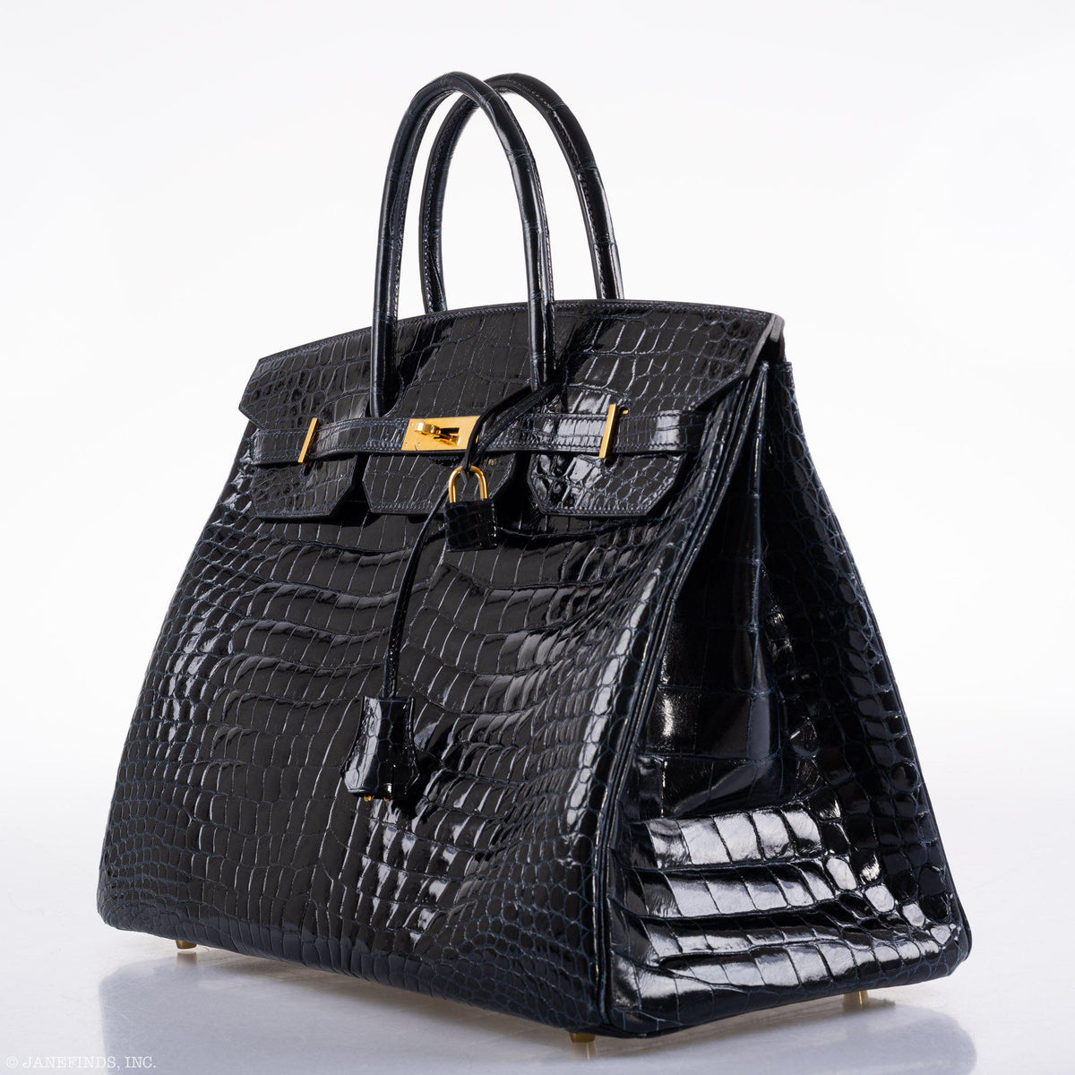 Hermes Birkin 40 Blue Nuit Porosus Crocodile Gold Hardware Hermes