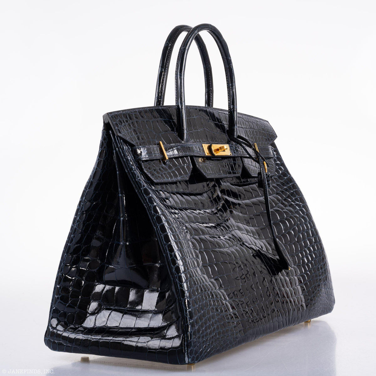 Hermes Birkin 40 Blue Nuit Porosus Crocodile Gold Hardware Hermes