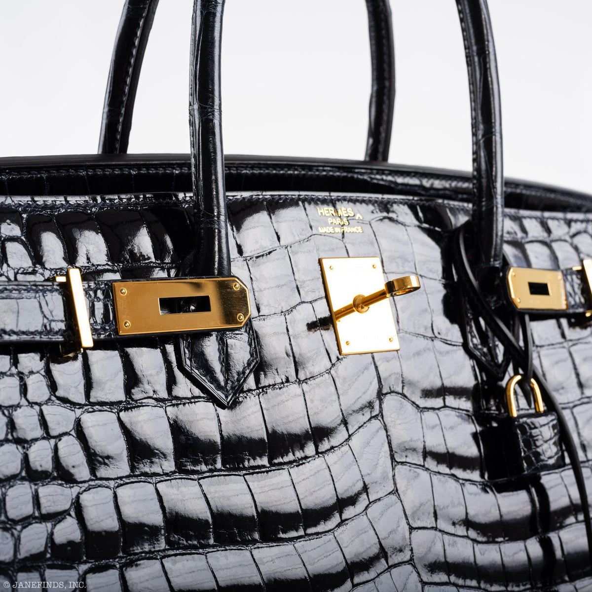 Hermes Birkin 40 Blue Nuit Porosus Crocodile Gold Hardware Hermes
