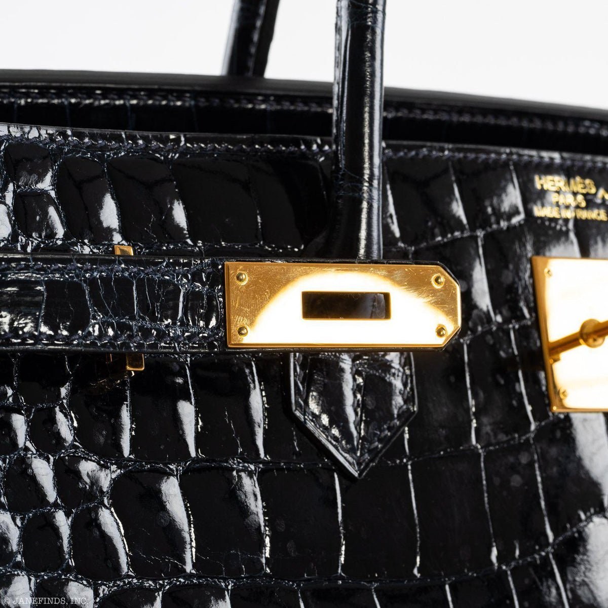 Hermes Birkin 40 Blue Nuit Porosus Crocodile Gold Hardware Hermes