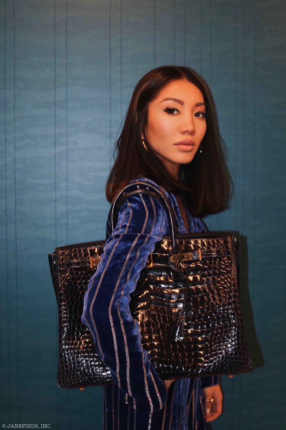 Hermes Birkin 40 Blue Nuit Porosus Crocodile Gold Hardware Hermes