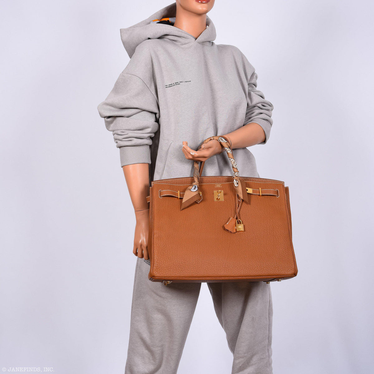 Hermes Birkin 40 Gold Fjord Leather Gold Hardware Hermes