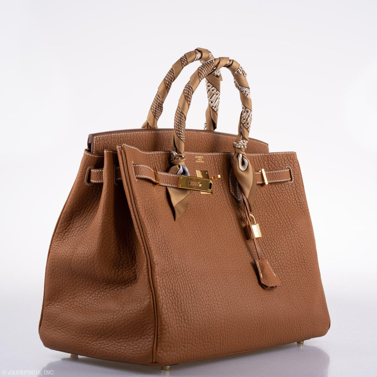 Hermes Birkin 40 Gold Fjord Leather Gold Hardware Hermes