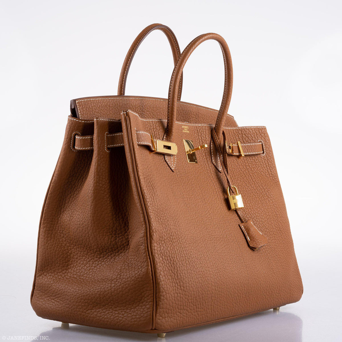 Hermes Birkin 40 Gold Fjord Leather Gold Hardware Hermes