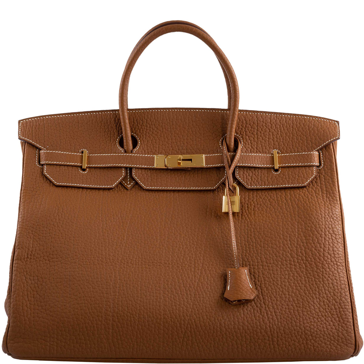Hermes Birkin 40 Gold Fjord Leather Gold Hardware Hermes