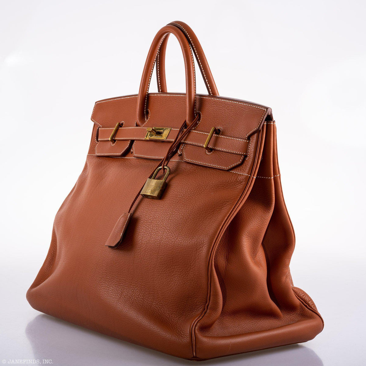 Hermes Birkin 45 HAC Etrusque Clemence Gold Hardware Hermes