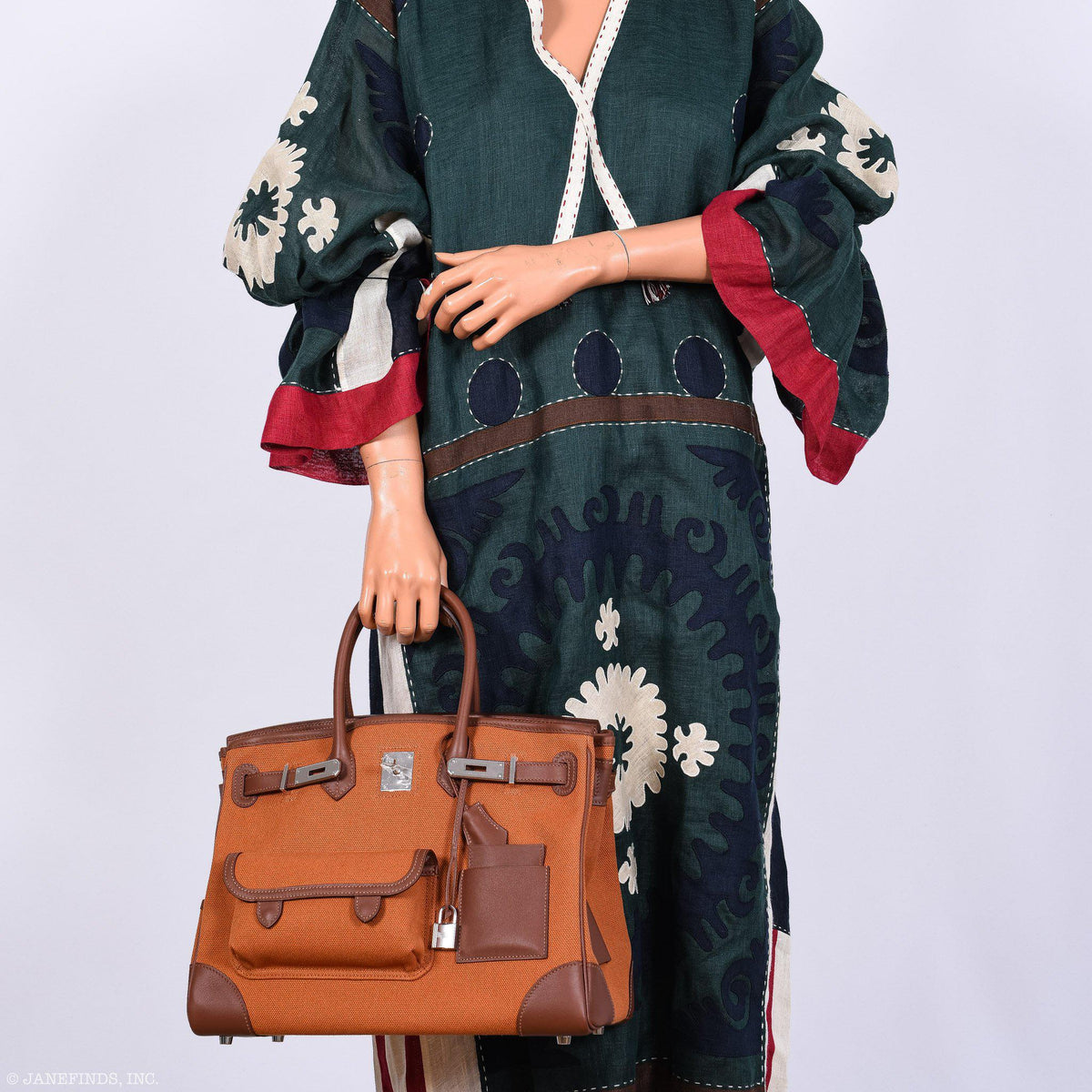 Hermes Birkin Cargo 35 Marron d’Inde Swift & Gold Canvas Palladium Hardware Hermes
