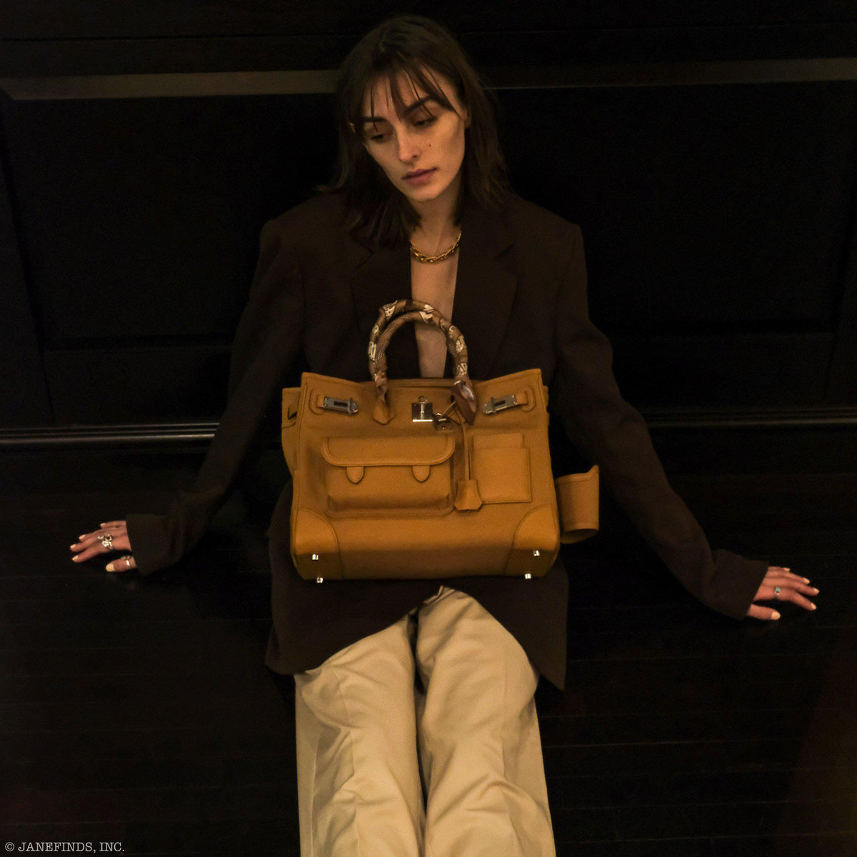 Hermes Birkin Cargo 35 Sesame Swift & Canvas Palladium Hardware Hermes