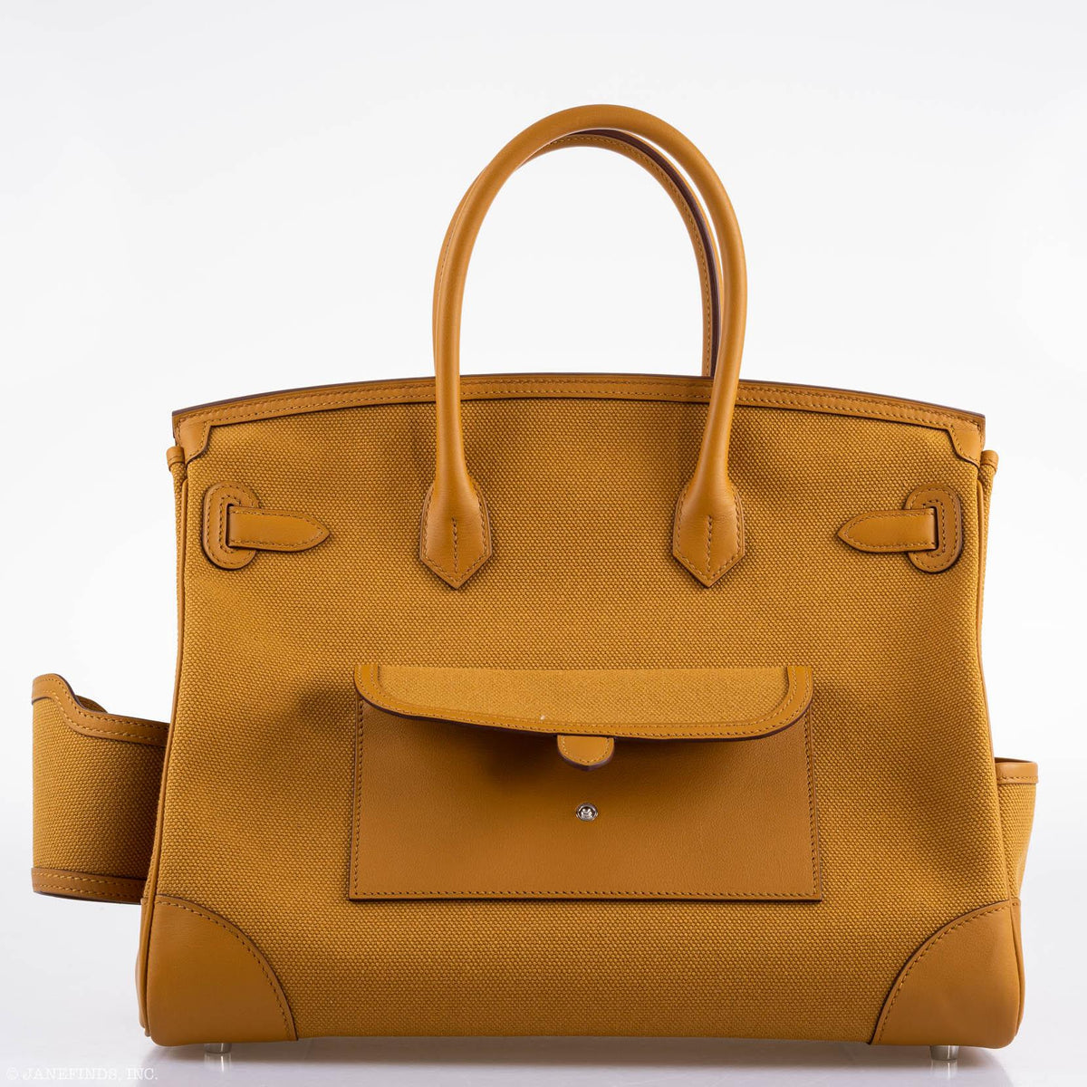 Hermes Birkin Cargo 35 Sesame Swift & Canvas Palladium Hardware Hermes