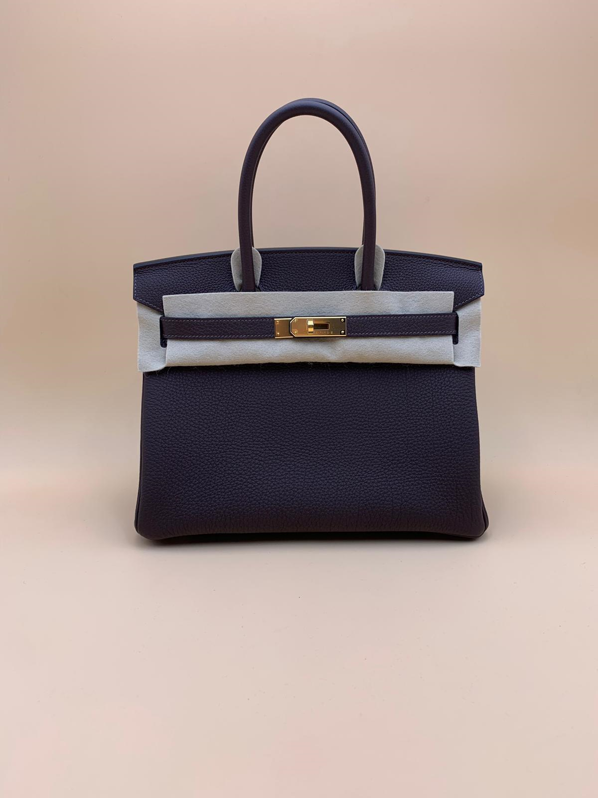 Hermès | Chocolat Togo Birkin with Gold Hardware | 30 Crowned Bag