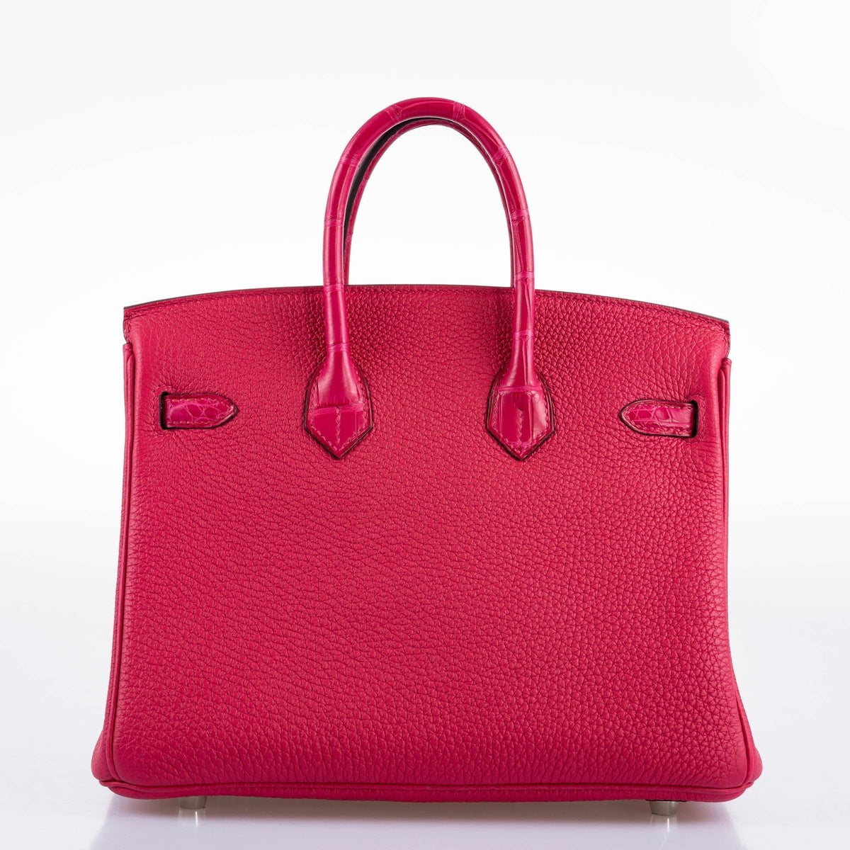 Hermes Birkin Touch 25 Framboise Togo & Matte Alligator Palladium Hardware Hermes