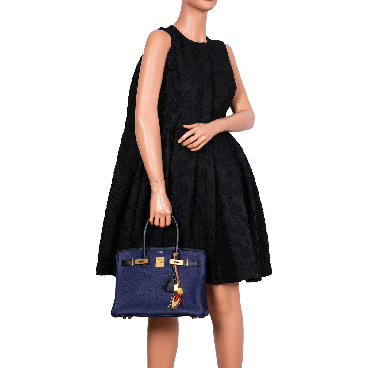 Hermes Birkin Touch 30 Bleu Encre Sombrero & Bleu Obscur Taurillon Clemence Gold Hardware Hermes