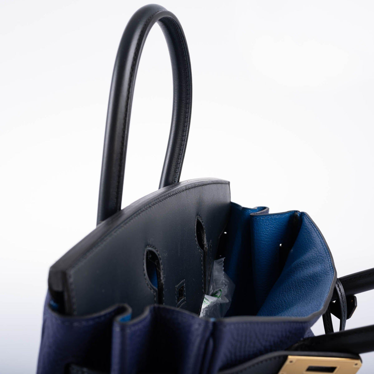 Hermes Birkin Touch 30 Bleu Encre Sombrero & Bleu Obscur Taurillon Clemence Gold Hardware Hermes