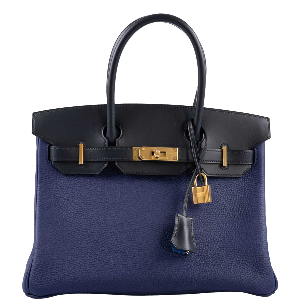 Hermes Birkin Touch 30 Bleu Encre Sombrero & Bleu Obscur Taurillon Clemence Gold Hardware Hermes
