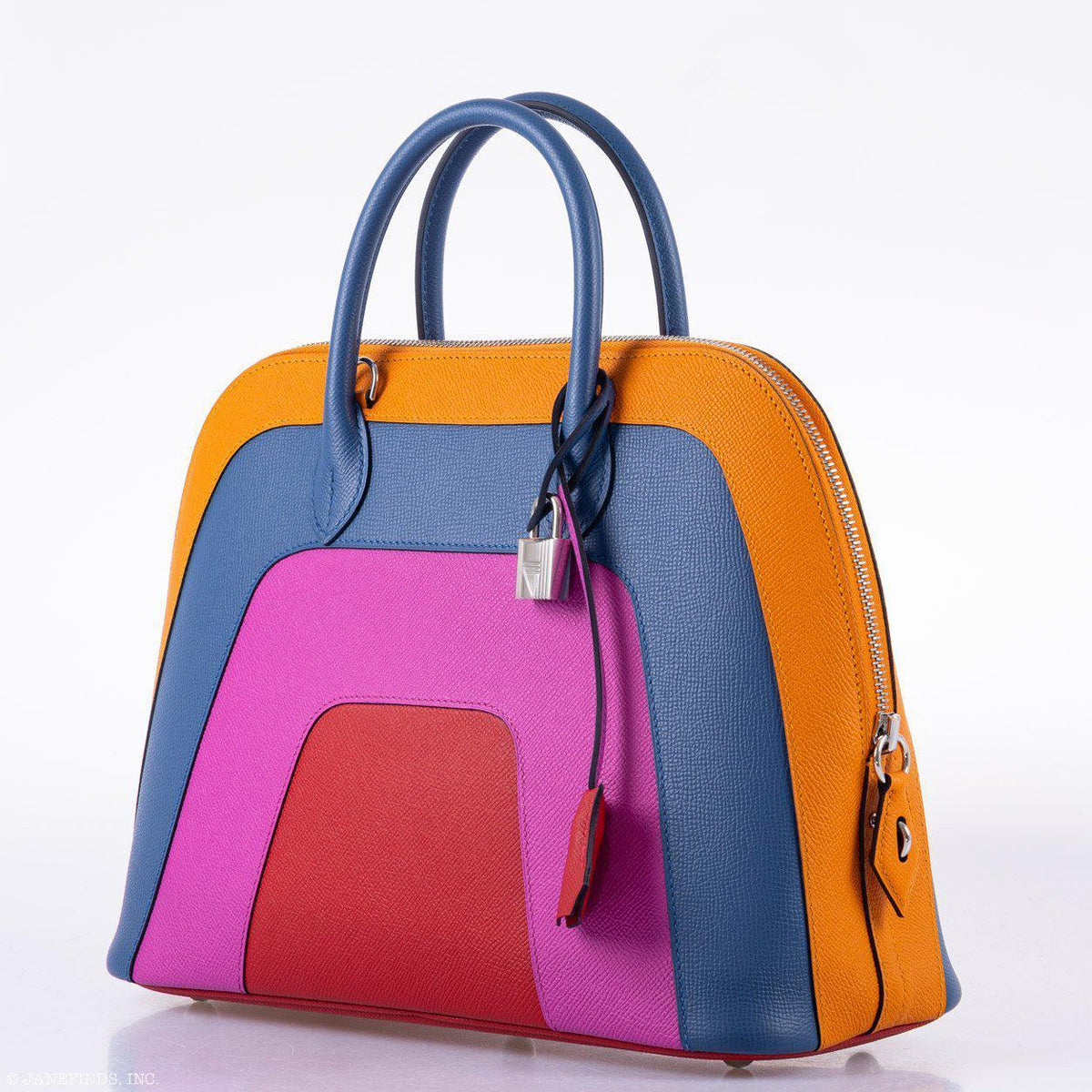 Hermes Bolide 1923 30 Rainbow Bag "Sunset" Epsom Palladium Hardware Hermes