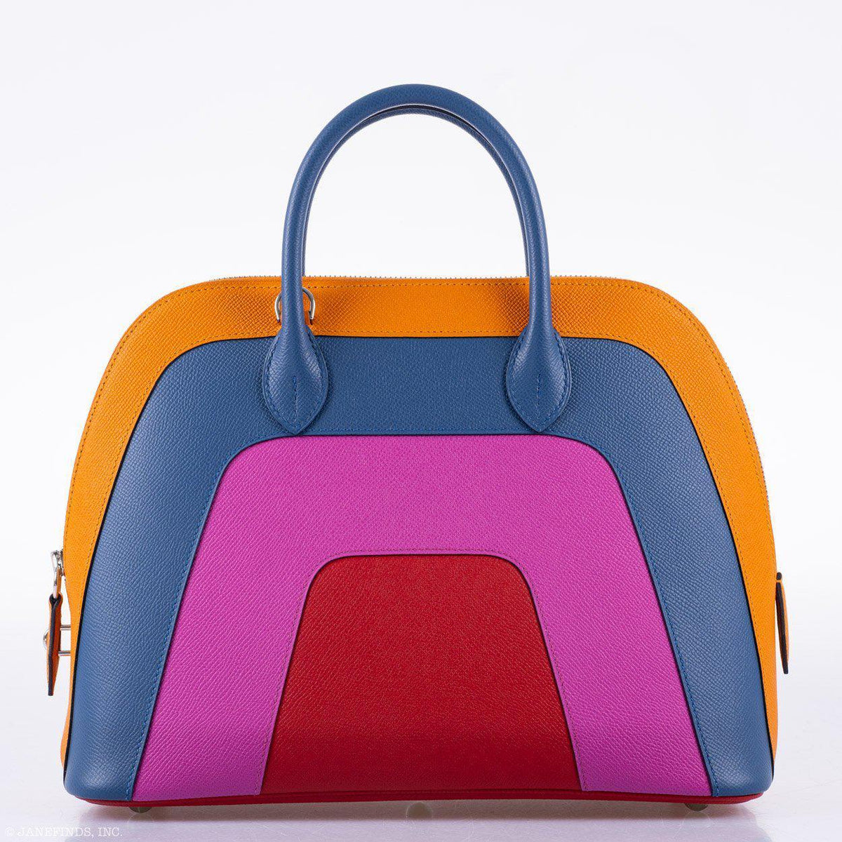 Hermes Bolide 1923 30 Rainbow Bag "Sunset" Epsom Palladium Hardware Hermes