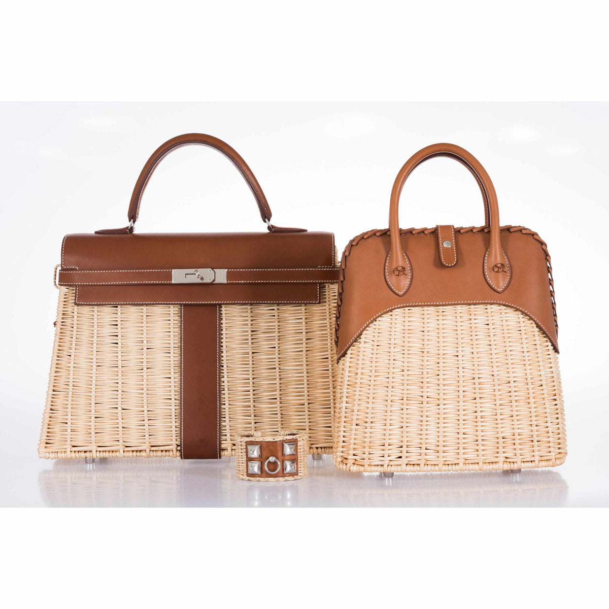 Hermes Bolide 25 Picnic Bag Barenia & Wicker Hermes