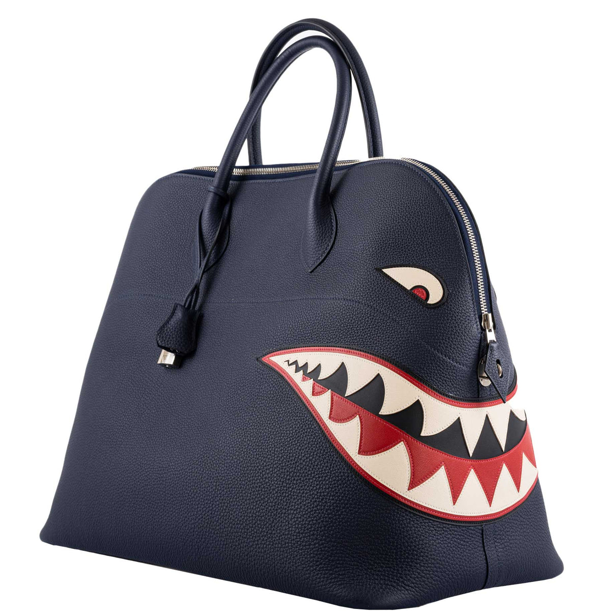 Hermes Bolide 40 Shark Indigo Blue Togo Unisex Bag Palladium Hardware Hermes