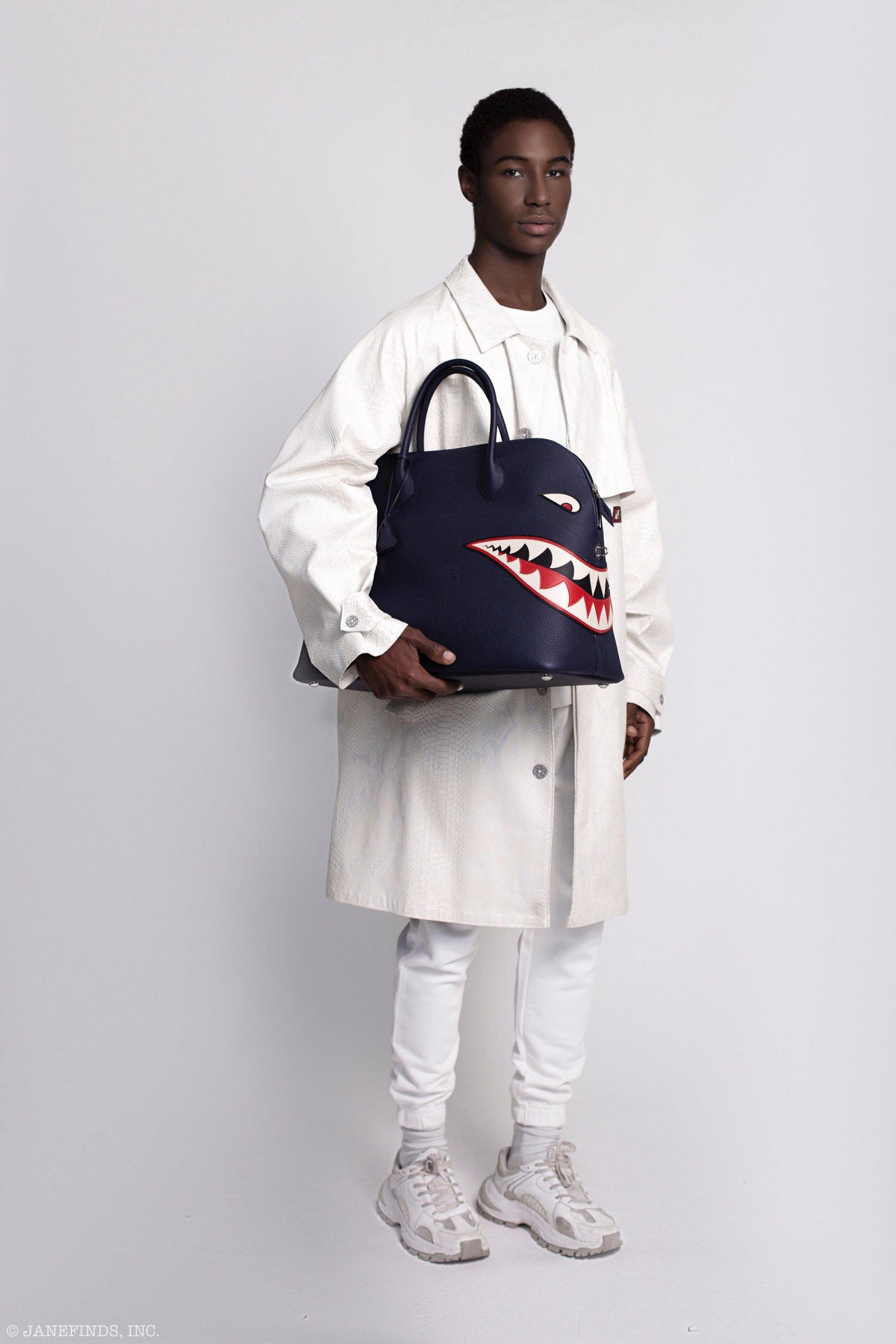 Hermes Bolide 40 Shark Indigo Blue Togo Unisex Bag Palladium Hardware Hermes