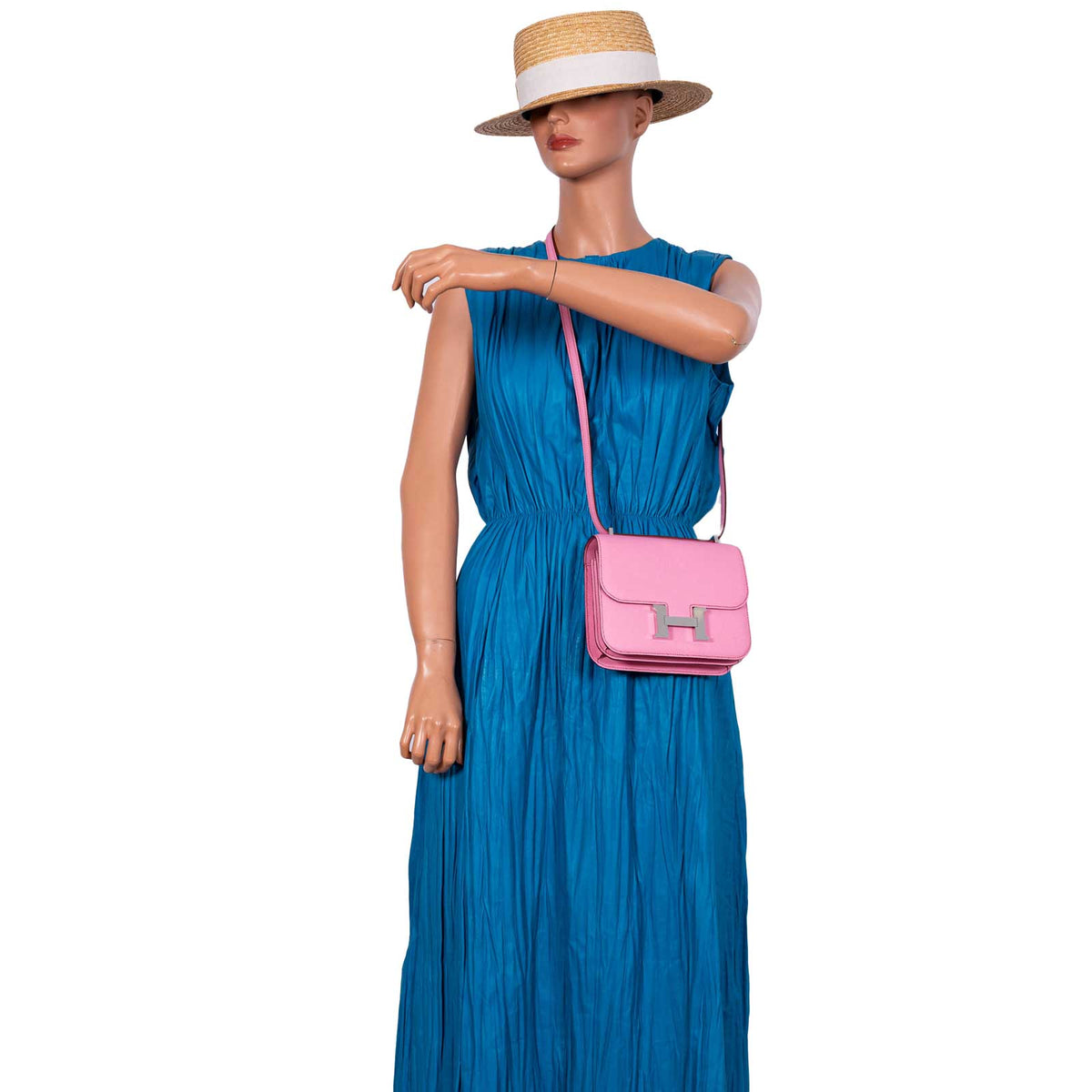 Hermes Constance 18 5P Bubblegum Pink Epsom with Palladium Hardware Hermes