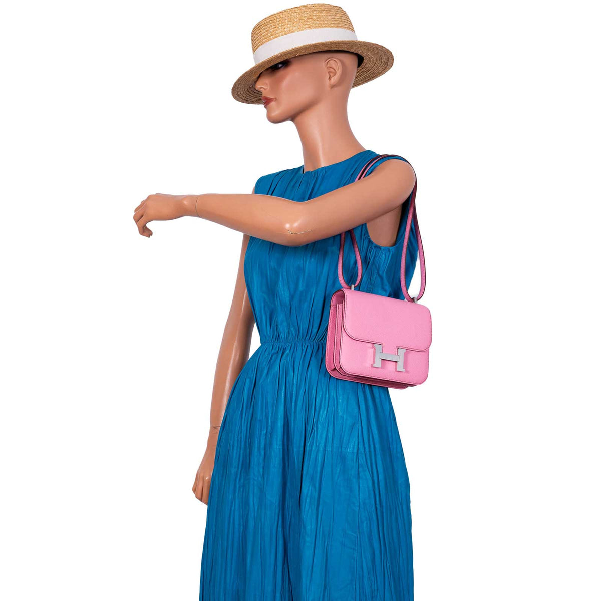 Hermes Constance 18 5P Bubblegum Pink Epsom with Palladium Hardware Hermes