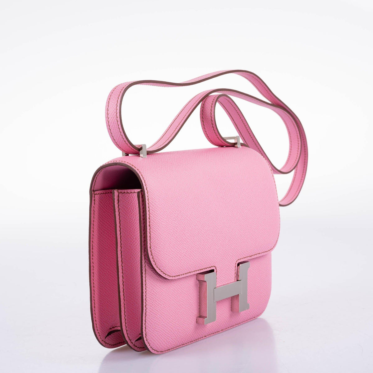 Hermes Constance 18 5P Bubblegum Pink Epsom with Palladium Hardware Hermes