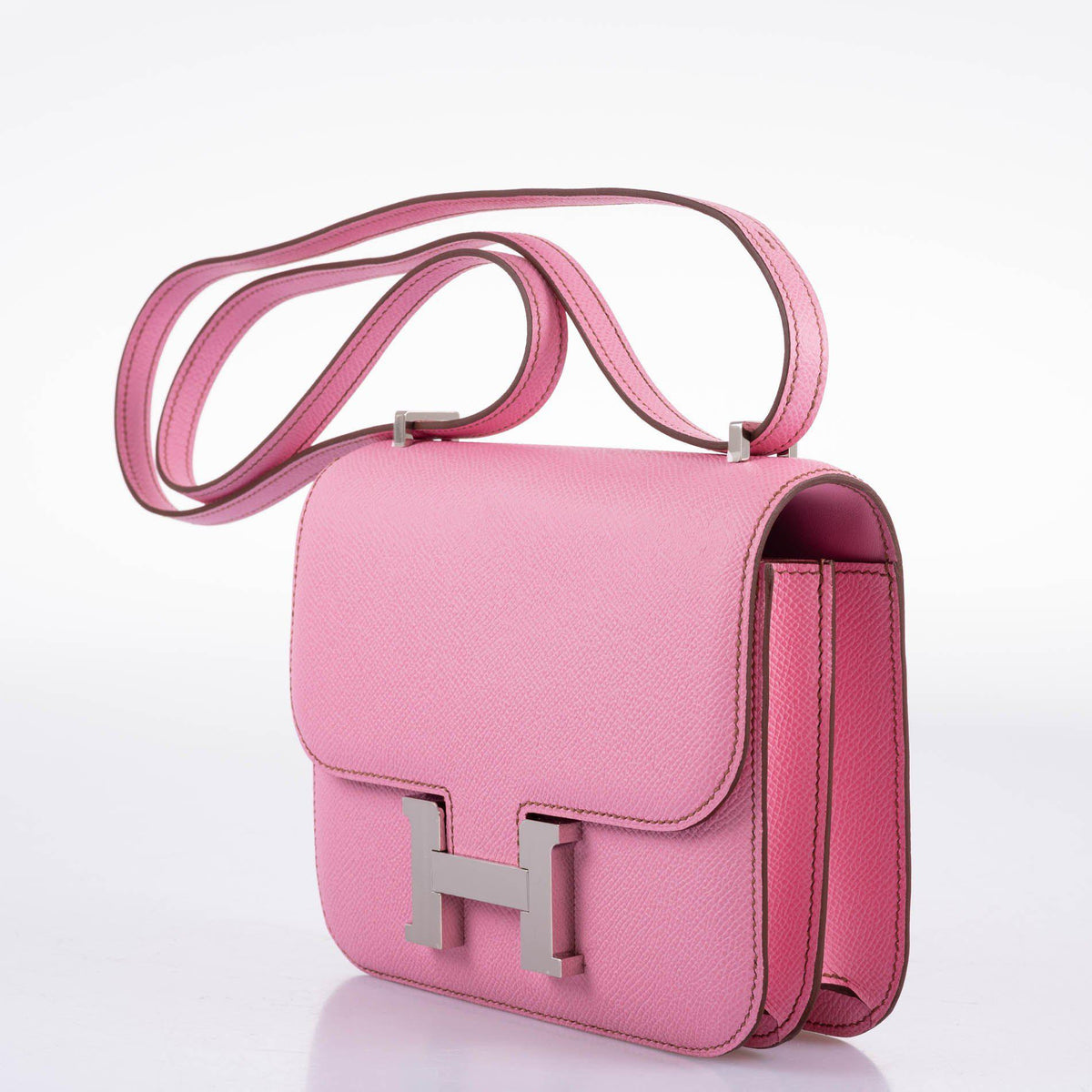 Hermes Constance 18 5P Bubblegum Pink Epsom with Palladium Hardware Hermes