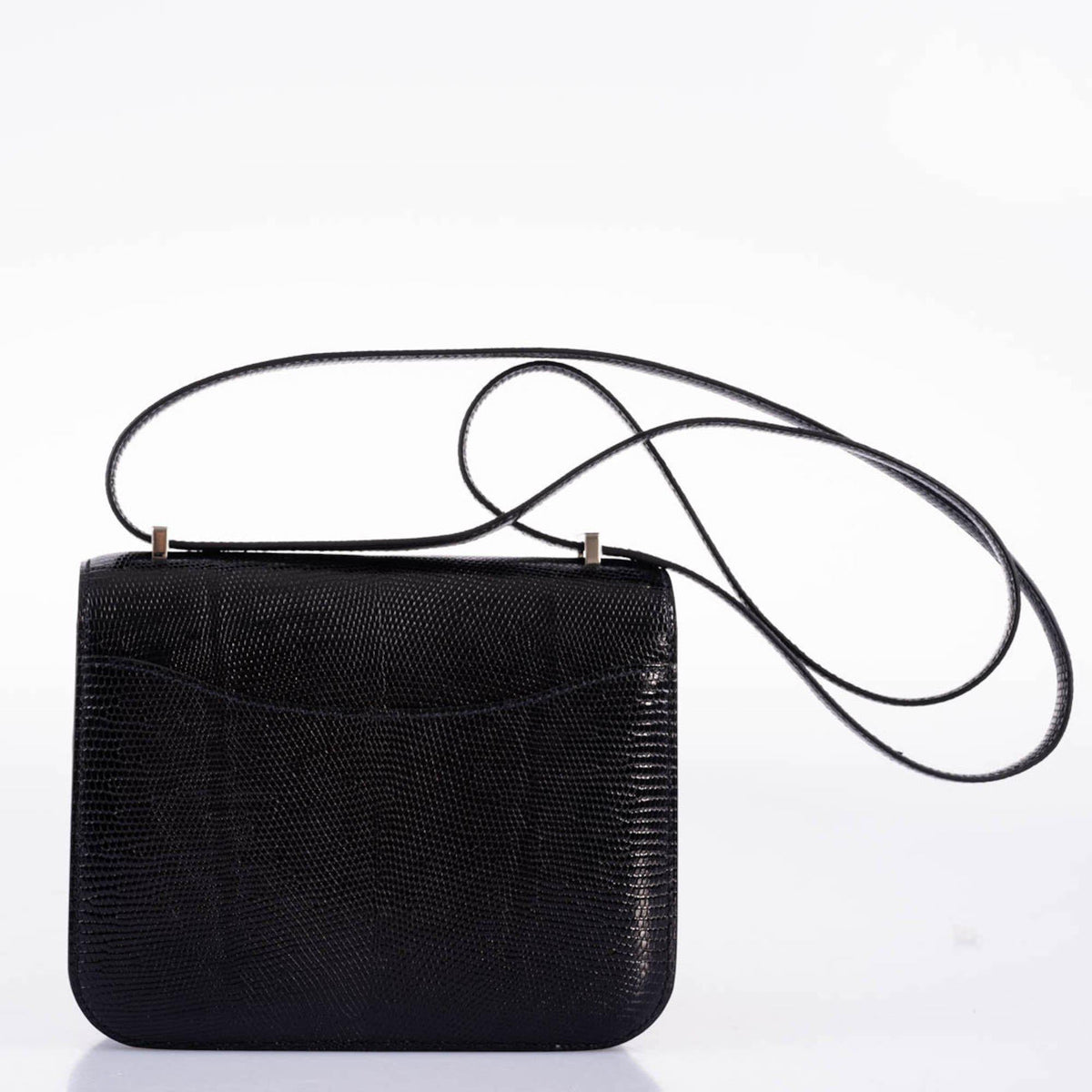 Hermes Constance 18 Black Salvator Lizard Palladium Hardware Hermes